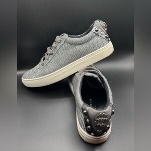 Kurt Geiger London Tweed Sneakers Grey Studded Eagle Heel Casual Shoes